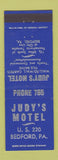 Matchbook Cover - Judy's Motel Bedford PA