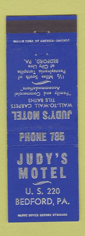 Matchbook Cover - Judy's Motel Bedford PA