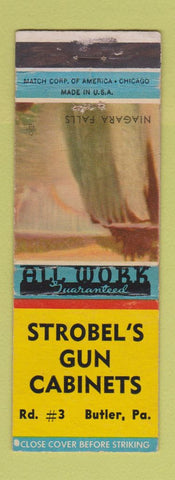 Matchbook Cover - Strobel's Gun Cabinet Butler PA WEAR