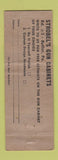 Matchbook Cover - Strobel's Gun Cabinet Butler PA WEAR