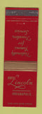 Matchbook Cover - Hotel Lincoln Indianapolis IN WEAR