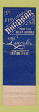 Matchbook Cover - Hotel Lincoln Indianapolis IN WEAR