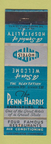 Matchbook Cover - Penn Harris Hotel Harrisburg PA