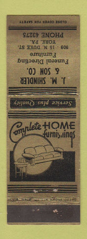 Matchbook Cover - JM Schindler & Son Furniture York PA WEAR