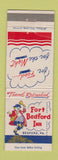 Matchbook Cover - Fort Bedford Inn Bedford PA