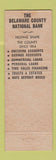 Matchbook Cover - Delaware County National Bank Media PA