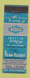 Matchbook Cover - Penn Harris Hotel Harrisburg PA