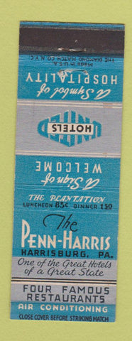 Matchbook Cover - Penn Harris Hotel Harrisburg PA