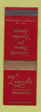 Matchbook Cover - Hotel Lincoln Indianapolis IN