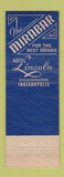 Matchbook Cover - Hotel Lincoln Indianapolis IN