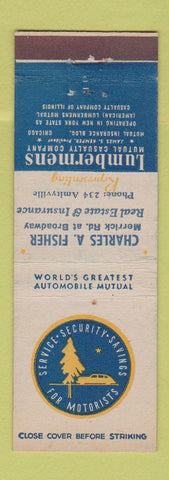 Matchbook Cover - Lumbermens Insurance Charles Fisher  Amityville?