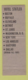 Matchbook Cover - Hotel Statler