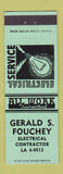 Matchbook Cover - Gerald Fouchey Electrical Contractor