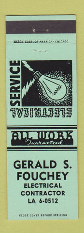 Matchbook Cover - Gerald Fouchey Electrical Contractor