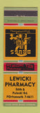 Matchbook Cover - Lewicki Drug Chicago?