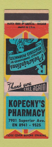 Matchbook Cover - Kopecny's Drug