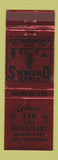 Matchbook Cover - Alexis Bar Restaurant Erie PA WEAR