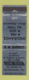 Matchbook Cover - Quinty Real Estate HM Harrity Wilkinsburg PA WEAR