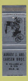 Matchbook Cover - August Abe Larsen Brothers Milwaukee WI