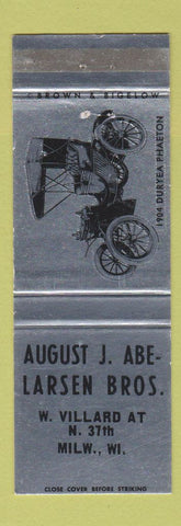 Matchbook Cover - August Abe Larsen Brothers Milwaukee WI