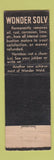 Matchbook Cover - Wonder Solv Rust Remover Camden NJ