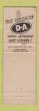 Matchbook Cover - DA Lubricant Lincoln NE WORN