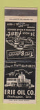 Matchbook Cover - Erie Oil Sheboygan WI Tires Batteries