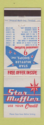 Matchbook Cover - Star Muffler Cleveland OH