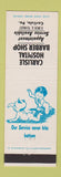 Matchbook Cover - Carlisle Hospital Barber Shop PA