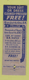 Matchbook Cover - OK Cleaning McKeesport PA girlie WORN