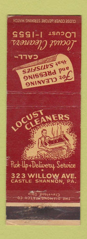 Matchbook Cover - Locust Cleaners Castle Shannon PA WEAR