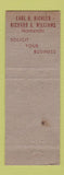 Matchbook Cover - Locust Cleaners Castle Shannon PA WEAR