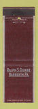 Matchbook Cover - Ralph Dunne Narberth PA Socony oil gas Jeddo Coal
