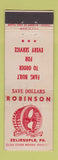 Matchbook Cover - Robinson Fans Zelienople PA WEAR