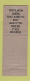 Matchbook Cover - Robinson Fans Zelienople PA WEAR