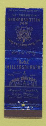 Matchbook Cover - Hotel Millersburger PA WEAR