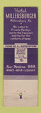 Matchbook Cover - Hotel Millersburger PA WEAR