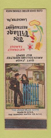 Matchbook Cover - Village Restaurant Amish Dolls Lancaster PA WEAR