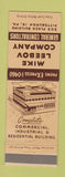 Matchbook Cover - Mike Leebov Contractors Pittsburgh PA