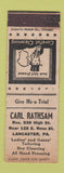Matchbook Cover - Carl Rathsam Lancaster PA cleaning tailor