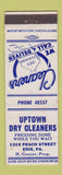 Matchbook Cover - Uptown Dry Cleaners Erie PA