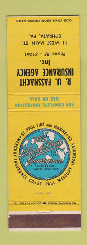 Matchbook Cover - RU Fassnacht Insurance Ephrata PA