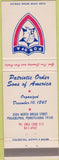 Matchbook Cover - Patriotic Order Sons of America Philadelphia PA