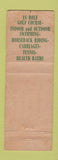 Matchbook Cover - Bedford Springs Hotel bedford PA WORN
