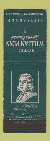 Matchbook Cover - Hotel William Penn Pittsburgh PA Statler WEAR