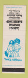 Matchbook Cover - Carlisle Hospital Barber Shop PA