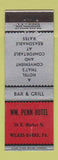 Matchbook Cover - William Penn Hotel Wilkes Barre PA
