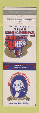 Matchbook Cover - Washington House Hotel Sellersville PA