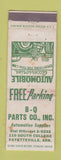 Matchbook Cover - BQ Pars Fayetteville AR WORN