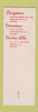 Matchbook Cover - Urdong's Women's Clothes Washington DC Rosslyn VA
